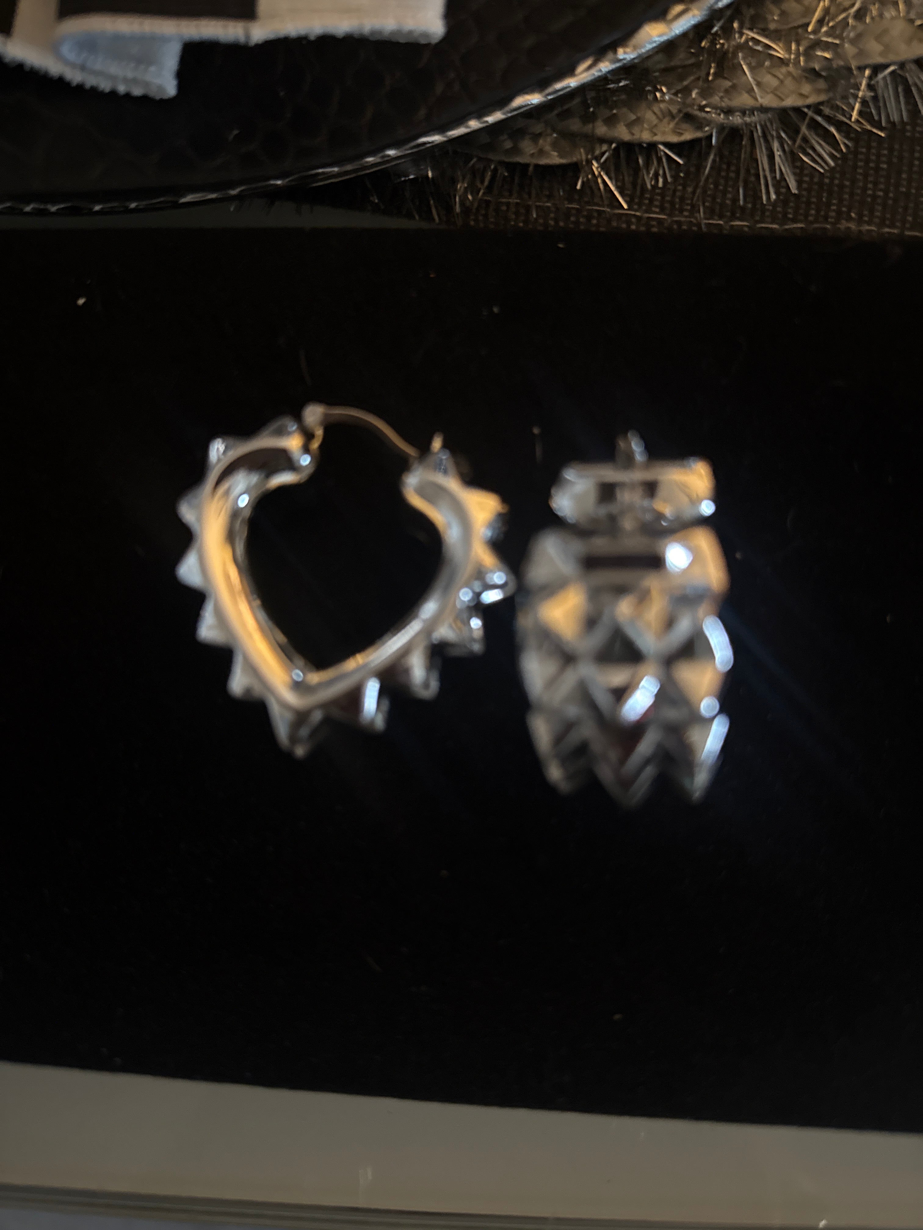 Silver earrings