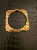 Gold Crystal Square bangle